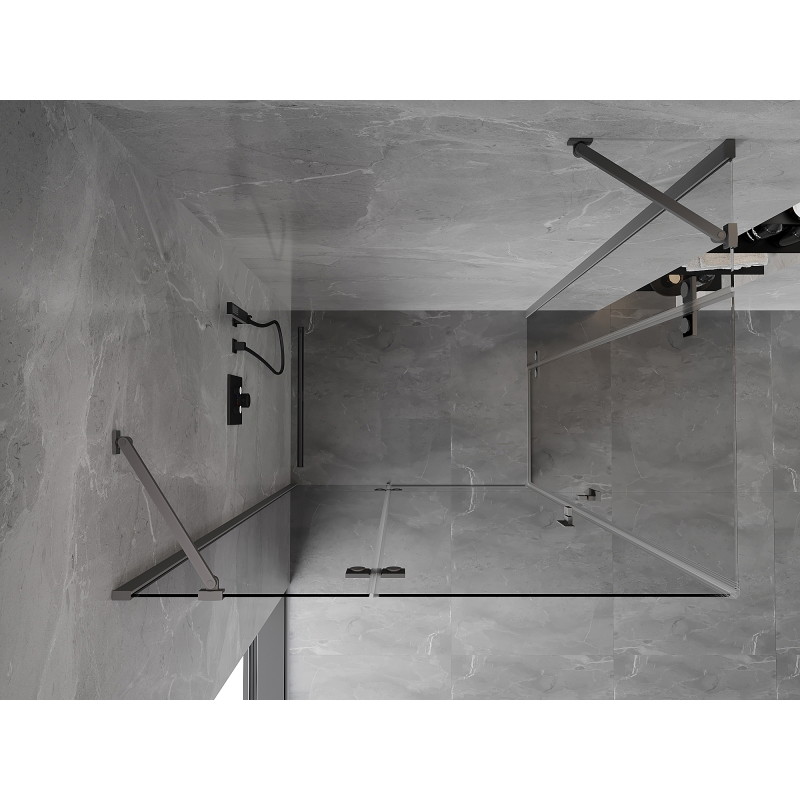 Mexen Mist-H Duo sprchová kabina, levá 75 x 70 cm, transparentní, gun metal - 8A5-075L-070P-95-00