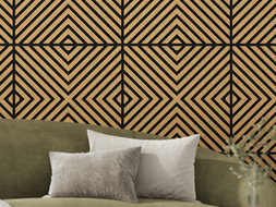 Mexen Linea 01 akustický nástěnný panel 60 x 60 cm (4ks), plsť 9 mm, technická dýha, Dub Classic - S110-60607-01-041