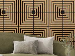 Mexen Linea 02 akustický stěnový panel 60 x 60 cm (4ks), plsť 9 mm, technická dýha, Dub Classic - S110-60607-02-041