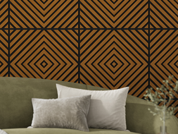 Mexen Linea 03 akustický nástěnný panel 60 x 60 cm (4ks), plst 9 mm, technická dýha, Přírodní dub - S110-60607-03-042