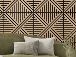 Mexen Linea 05 akustický stěnový panel 60 x 60 cm (4 ks), plsť 9 mm, technická dýha, Bělený Dub - S110-60607-05-040