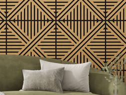 Mexen Linea 05 akustický stěnový panel 60 x 60 cm (4ks), plsť 9 mm, technická dýha, Dub Classic - S110-60607-05-041