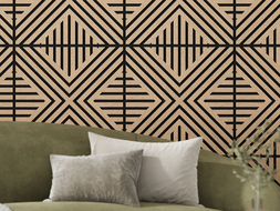 Mexen Linea 06 akustický nástěnný panel 60 x 60 cm (4ks), plsť 9 mm, technická dýha, bělený dub - S110-60607-06-040