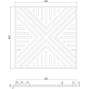 Mexen Linea 06 akustický nástěnný panel 60 x 60 cm (4ks), plsť 9 mm, technická dýha, bělený dub - S110-60607-06-040