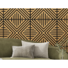 Mexen Linea 06 akustický nástěnný panel 60 x 60 cm (4 ks), plsť 9 mm, technická dýha, Dub Classic - S110-60607-06-041