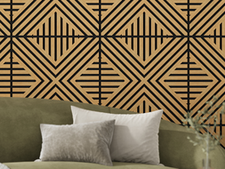 Mexen Linea 06 akustický nástěnný panel 60 x 60 cm (4 ks), plsť 9 mm, technická dýha, Dub Classic - S110-60607-06-041