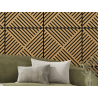 Mexen Linea 08 akustický nástěnný panel 60 x 60 cm (4ks), plsť 9 mm, technická dýha, Dub Classic - S110-60607-08-041