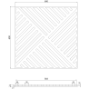 Mexen Linea 08 akustický stěnový panel 60 x 60 cm (4 ks), plsť 9 mm, technická dýha, Přírodní Dub - S110-60607-08-042
