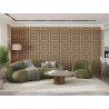 Mexen Linea 13 akustický nástěnný panel 60 x 60 cm (4 ks), plsť 9 mm, technická dýha, Bělený Dub - S110-60607-13-040