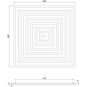 Mexen Linea 13 akustický nástěnný panel 60 x 60 cm (4 ks), plsť 9 mm, technická dýha, Bělený Dub - S110-60607-13-040