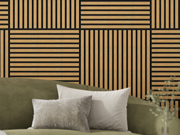 Mexen Linea 15 akustický nástěnný panel 60 x 60 cm (4ks), plsť 9 mm, technická dýha, Dub Classic - S110-60607-15-041