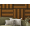Mexen Linea 15 akustický nástěnný panel 60 x 60 cm (4ks), plsť 9 mm, technická dýha, přírodní dub - S110-60607-15-042