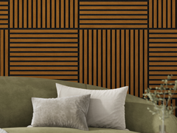 Mexen Linea 15 akustický nástěnný panel 60 x 60 cm (4ks), plsť 9 mm, technická dýha, přírodní dub - S110-60607-15-042