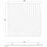 Mexen Linea 25 akustický nástěnný panel 60 x 60 cm (4ks), plsť 9 mm, technická dýha, Přírodní Dub - S110-60607-25-042