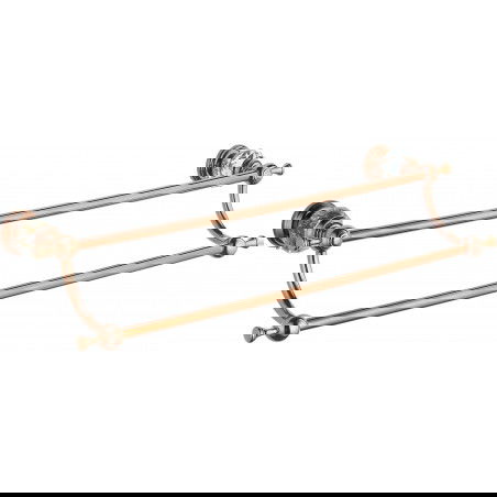 Mexen Estela dvojitý věšák na ručníky, růžové zlato - 7011525-60