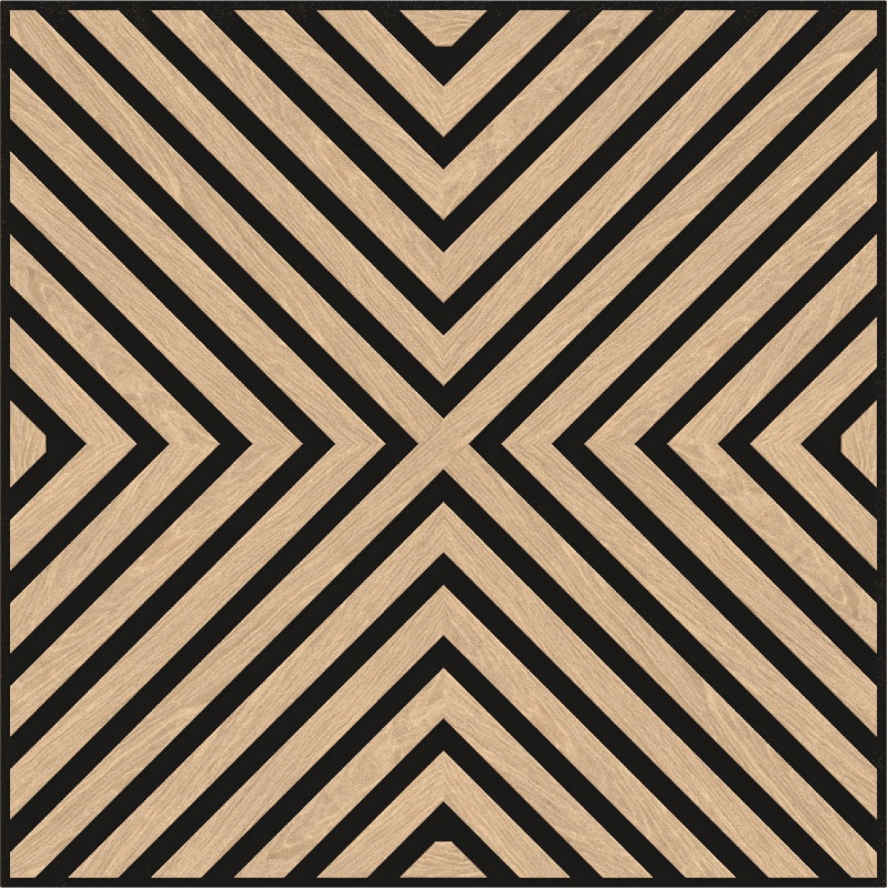 Mexen Linea 01 akustický stěnový panel 60 x 60 cm (4ks), plst 9 mm, technická dýha, Bělený Dub - S110-60607-01-040