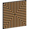 Mexen Linea 02 akustický stěnový panel 60 x 60 cm (4ks), plsť 9 mm, technická dýha, Dub Classic - S110-60607-02-041