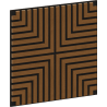 Mexen Linea 02 akustický stěnový panel 60 x 60 cm (4ks), plsť 9 mm, technická dýha, Přírodní dub - S110-60607-02-042