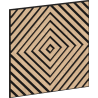 Mexen Linea 03 akustický nástěnný panel 60 x 60 cm (4ks), plst 9 mm, technická dýha, Bělený Dub - S110-60607-03-040