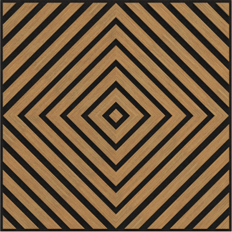 Mexen Linea 03 akustický nástěnný panel 60 x 60 cm (4 ks), plsť 9 mm, technická dýha, Dub Classic - S110-60607-03-041