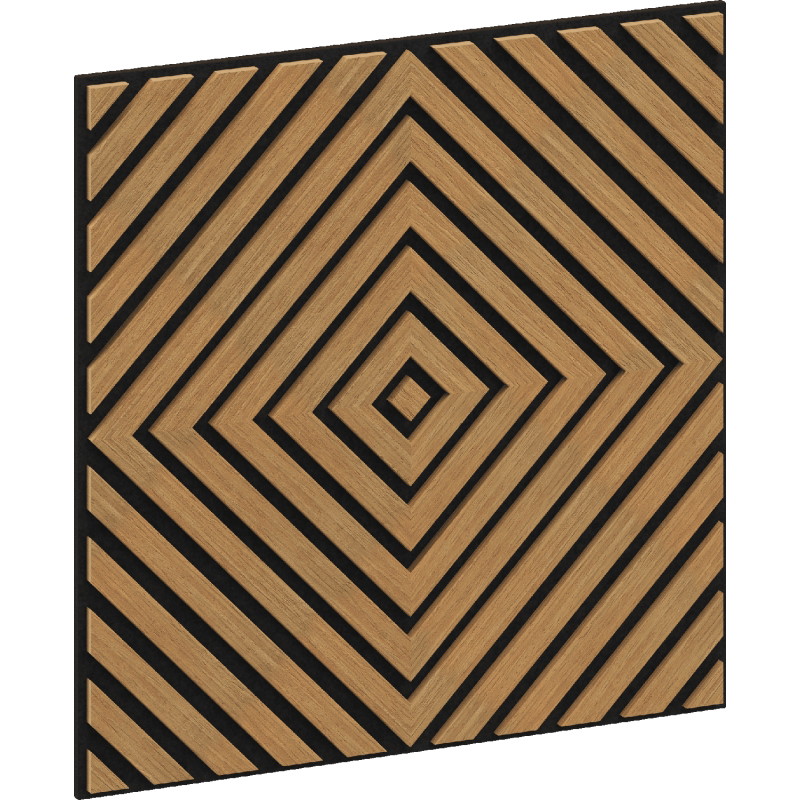 Mexen Linea 03 akustický nástěnný panel 60 x 60 cm (4 ks), plsť 9 mm, technická dýha, Dub Classic - S110-60607-03-041