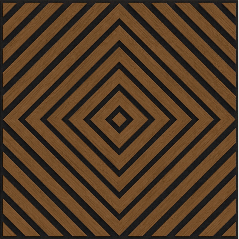 Mexen Linea 03 akustický nástěnný panel 60 x 60 cm (4ks), plst 9 mm, technická dýha, Přírodní dub - S110-60607-03-042