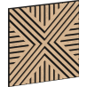 Mexen Linea 05 akustický stěnový panel 60 x 60 cm (4 ks), plsť 9 mm, technická dýha, Bělený Dub - S110-60607-05-040