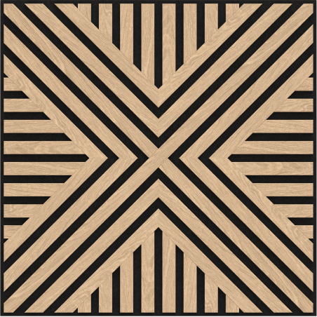 Mexen Linea 06 akustický nástěnný panel 60 x 60 cm (4ks), plsť 9 mm, technická dýha, bělený dub - S110-60607-06-040