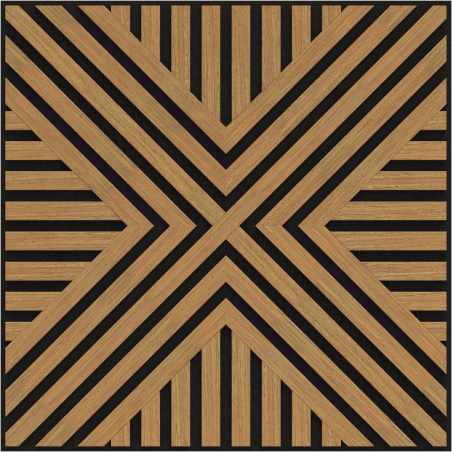 Mexen Linea 06 akustický nástěnný panel 60 x 60 cm (4 ks), plsť 9 mm, technická dýha, Dub Classic - S110-60607-06-041