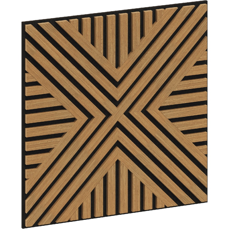 Mexen Linea 06 akustický nástěnný panel 60 x 60 cm (4 ks), plsť 9 mm, technická dýha, Dub Classic - S110-60607-06-041
