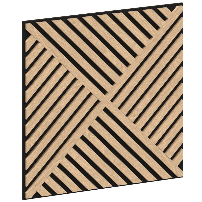 Mexen Linea 08 akustický nástěnný panel 60 x 60 cm (4 ks), plsť 9 mm, technická dýha, bělený dub - S110-60607-08-040