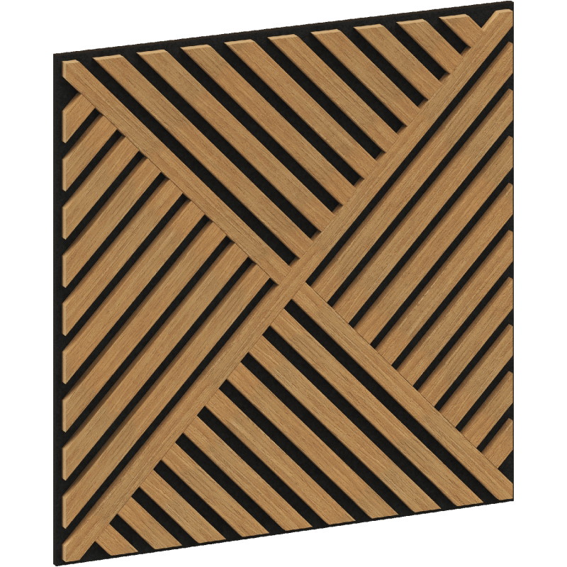 Mexen Linea 08 akustický nástěnný panel 60 x 60 cm (4ks), plsť 9 mm, technická dýha, Dub Classic - S110-60607-08-041