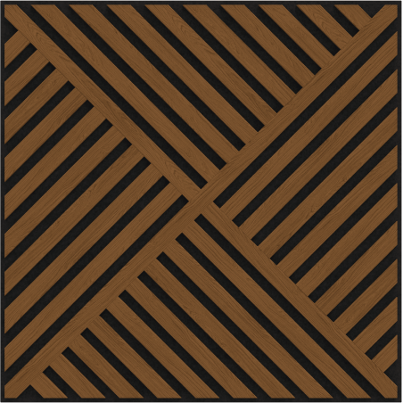 Mexen Linea 08 akustický stěnový panel 60 x 60 cm (4 ks), plsť 9 mm, technická dýha, Přírodní Dub - S110-60607-08-042