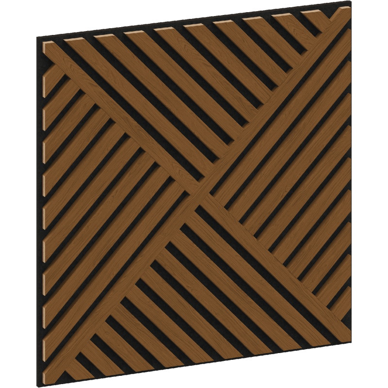 Mexen Linea 08 akustický stěnový panel 60 x 60 cm (4 ks), plsť 9 mm, technická dýha, Přírodní Dub - S110-60607-08-042