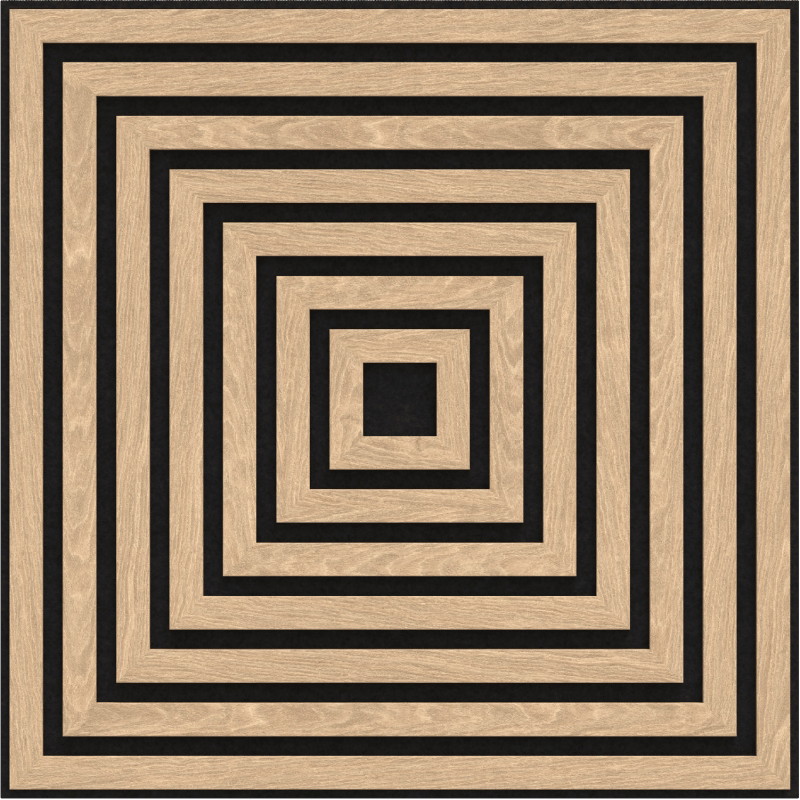Mexen Linea 13 akustický nástěnný panel 60 x 60 cm (4 ks), plsť 9 mm, technická dýha, Bělený Dub - S110-60607-13-040