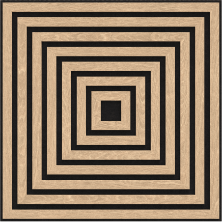 Mexen Linea 13 akustický nástěnný panel 60 x 60 cm (4 ks), plsť 9 mm, technická dýha, Bělený Dub - S110-60607-13-040