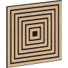 Mexen Linea 13 akustický nástěnný panel 60 x 60 cm (4 ks), plsť 9 mm, technická dýha, Bělený Dub - S110-60607-13-040