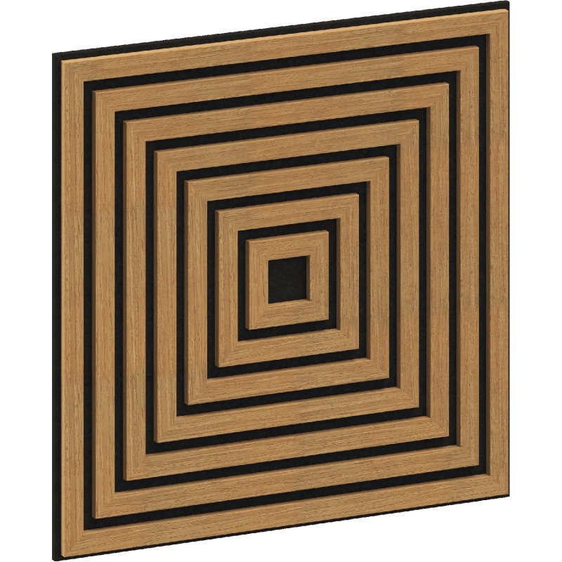Mexen Linea 13 akustický stěnový panel 60 x 60 cm (4 ks), plsť 9 mm, technická dýha, Dub Classic - S110-60607-13-041