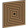 Mexen Linea 13 akustický stěnový panel 60 x 60 cm (4 ks), plsť 9 mm, technická dýha, Dub Classic - S110-60607-13-041