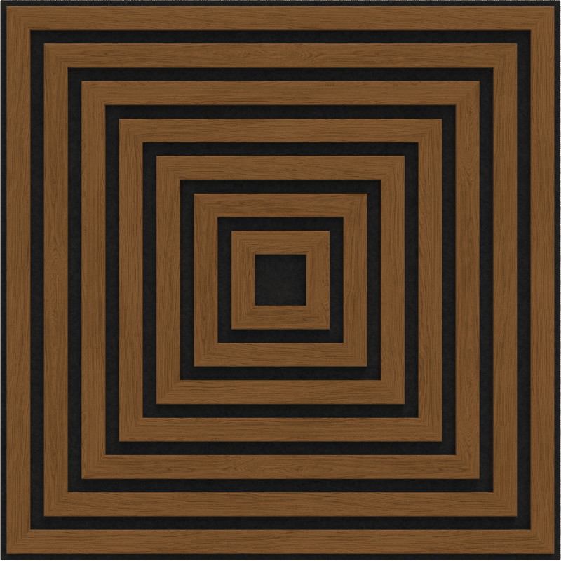 Mexen Linea 13 akustický nástěnný panel 60 x 60 cm (4 ks), plsť 9 mm, technická dýha, Přírodní Dub - S110-60607-13-042
