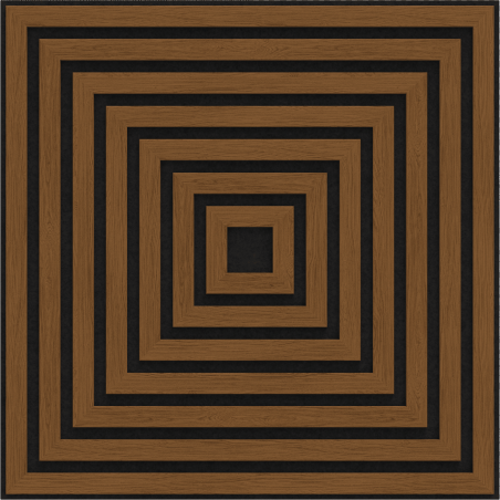 Mexen Linea 13 akustický nástěnný panel 60 x 60 cm (4 ks), plsť 9 mm, technická dýha, Přírodní Dub - S110-60607-13-042