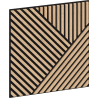 Mexen Linea 25 akustický nástěnný panel 60 x 60 cm (4 ks), plsť 9 mm, technická dýha, bělený dub - S110-60607-25-040