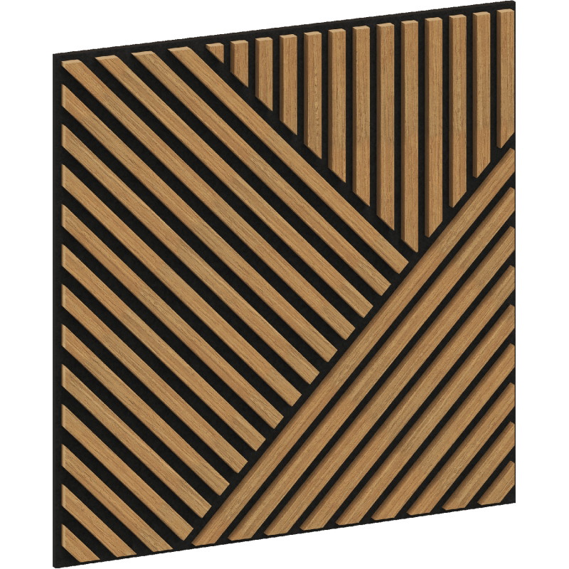 Mexen Linea 25 akustický nástěnný panel 60 x 60 cm (4 ks), plsť 9 mm, technická dýha, Dub Classic - S110-60607-25-041