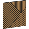 Mexen Linea 25 akustický nástěnný panel 60 x 60 cm (4 ks), plsť 9 mm, technická dýha, Dub Classic - S110-60607-25-041