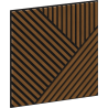 Mexen Linea 25 akustický nástěnný panel 60 x 60 cm (4ks), plsť 9 mm, technická dýha, Přírodní Dub - S110-60607-25-042