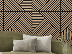 Mexen Linea 25 akustický nástěnný panel 60 x 60 cm (4 ks), plsť 9 mm, technická dýha, bělený dub - S110-60607-25-040