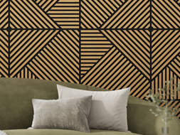 Mexen Linea 25 akustický nástěnný panel 60 x 60 cm (4 ks), plsť 9 mm, technická dýha, Dub Classic - S110-60607-25-041