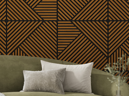 Mexen Linea 25 akustický nástěnný panel 60 x 60 cm (4ks), plsť 9 mm, technická dýha, Přírodní Dub - S110-60607-25-042