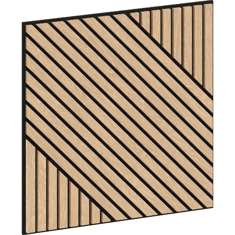 Mexen Linea 26 akustický nástěnný panel 60 x 60 cm (4 ks), plsť 9 mm, technická dýha, bělený dub - S110-60607-26-040