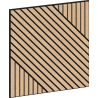 Mexen Linea 26 akustický nástěnný panel 60 x 60 cm (4 ks), plsť 9 mm, technická dýha, bělený dub - S110-60607-26-040
